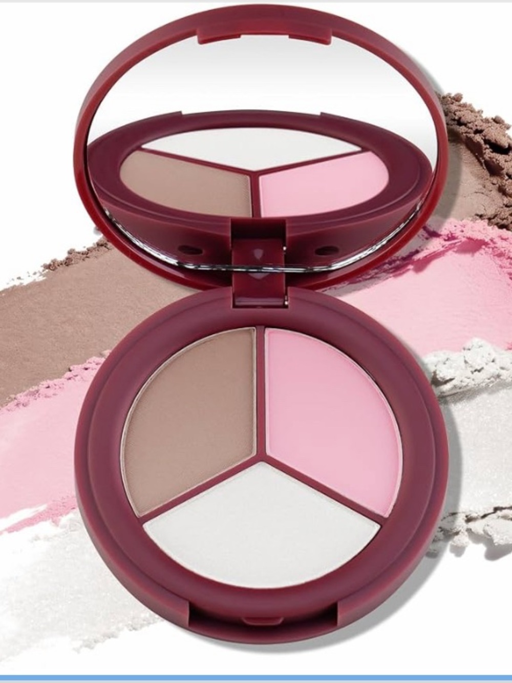 Color Nymph 3-in-1 Makeup Palette Blush Contour Highlighter with Mirror - Picture 3 of 6
